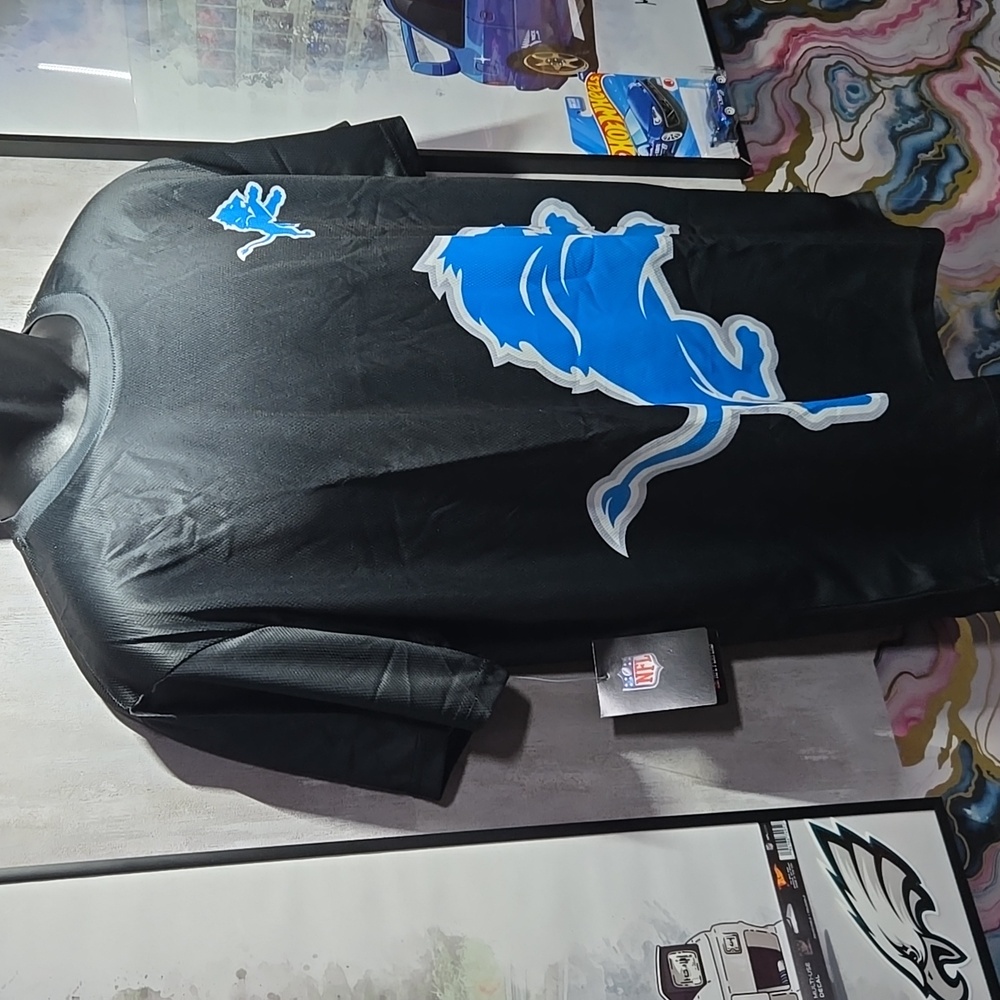 M Detroit Lions Custom Sublimated NFL Football Game Day Fan Jersey - Picture 3 of 8